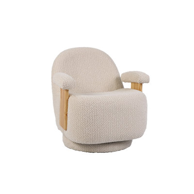 Chaise pivotante rembourrée Boucle