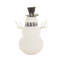 Bonhomme de neige blanc souriant
