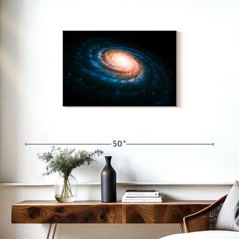 Galaxie en forme de spirale Oberle, H 20 po x l 30 po
