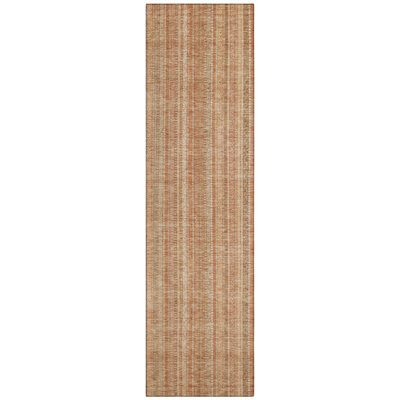 Emberith Orange Washable Indoor-Outdoor Rug - LOOMLAN