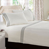 Trois Microfiber Striped Sheet Set