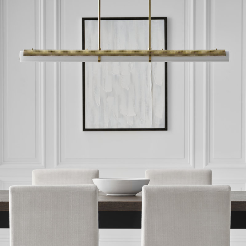 Kelly Wearstler Precision Large Linear Chandelier, Polished Nickel