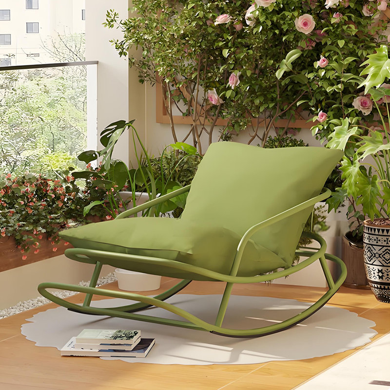 Chaise berçante confortable, Vert