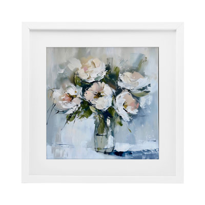 «Cottage Chic Modern Bouquet», reproduction encadrée sous verre