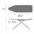 Brabantia Size B Medium Ironing Board with Solid Steam Iron Rest-54917615