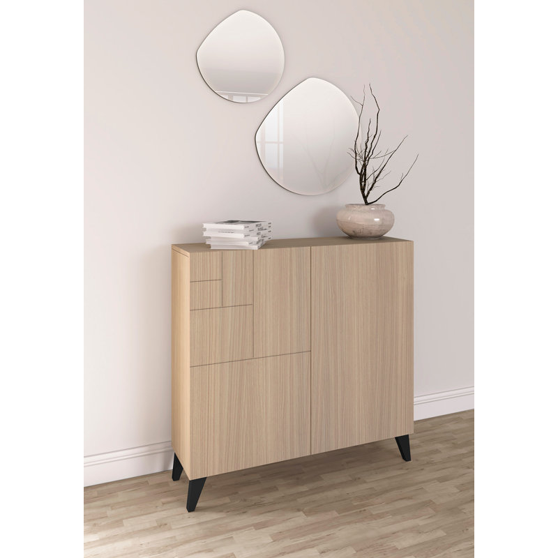 12 Pair Shoe Storage Cabinet, Walnut/Black