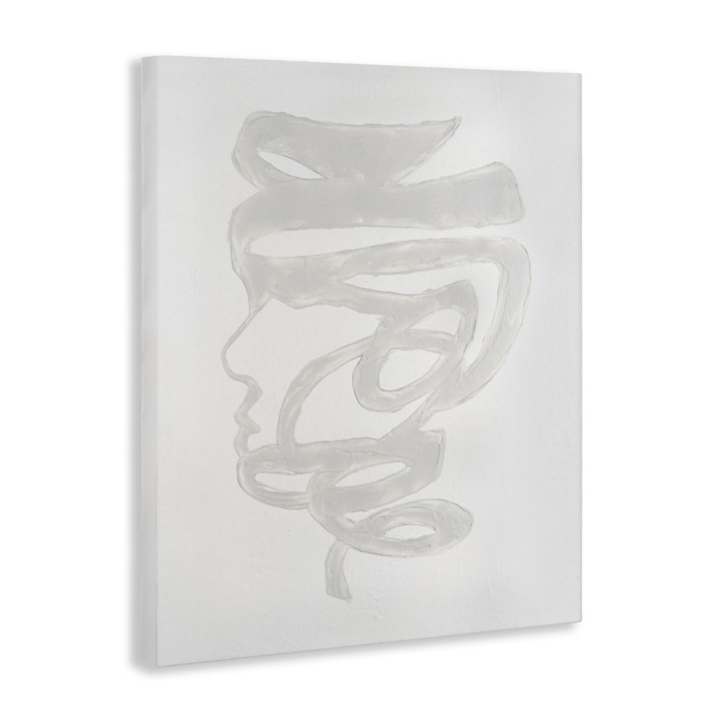 Portrait, toile monochrome, par Vanna Lam, H 48 po x l 36 po