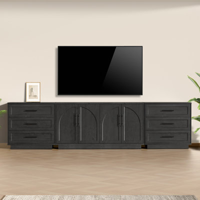 Arden Arched Entertainment Center with 4-Door and 6 Drawers