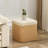 Square Linen Upholstered Storage Ottoman Pouf for Extra Seating & Storage-1560552482