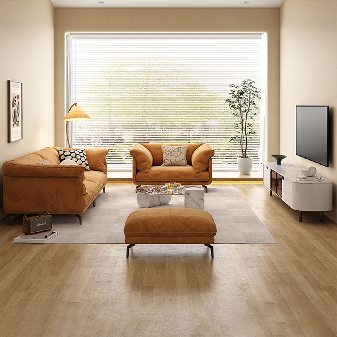 Wrought Studio Brown 100% Polyester 3 - Piece Living Room Set - Wayfair ...