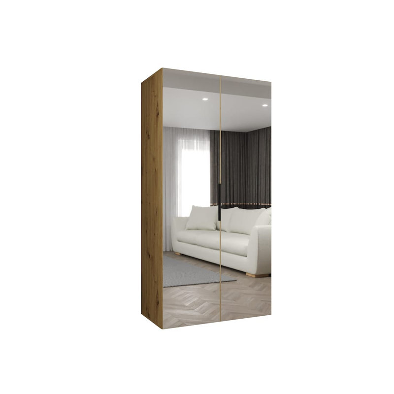 Stojadin Manufactured Wood Wardrobe, Oak