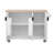 51" Fluted Kitchen Island With Drop Leaf, Rolling Farmhouse Kitchen Cart With Wheels, Internal Storage Rack & Towel Bar, White Ash-784703692