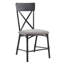 De 2 chaises d'appoint à la mode - gris et noir sableux avec plateau de table en bois et siège rembourré avec dossier et paire de chaises attrayantes