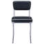 Ensemble de chaises d'appoint noires et chromées (ensemble de 2)-926875761