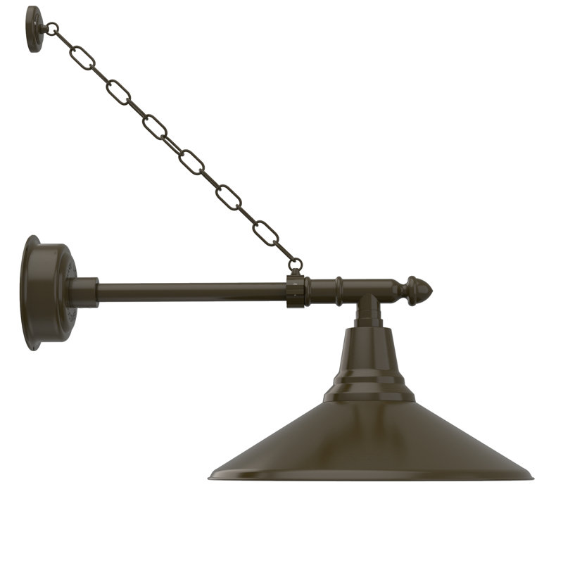 Albali LED Wall Light, 12" H x 8" W x 30" D, Mahogany Bronze