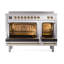 Cuisinière à induction 48 pouces avec 6 éléments à induction ILVE Nostalgie II Series (porte en verre)-805947472