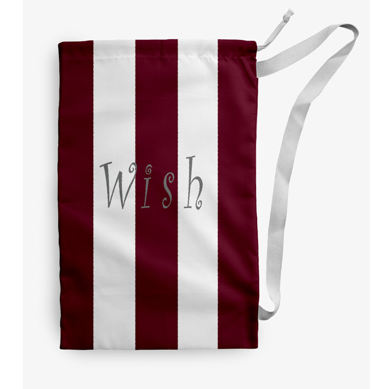 Fabric Laundry Bag with Handles, Small (29" H x 18" W), Dark Red