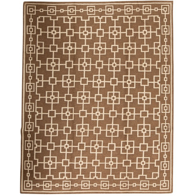 Linen Geometric Area Rug