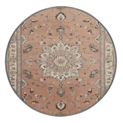 Tapis gris Tabriz lavable à la machine