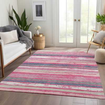 Premium Machine Washable Jahnke AMF1019 Stripes Rug