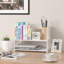 Tablette autoportante blanche en bois et plastique-25692917