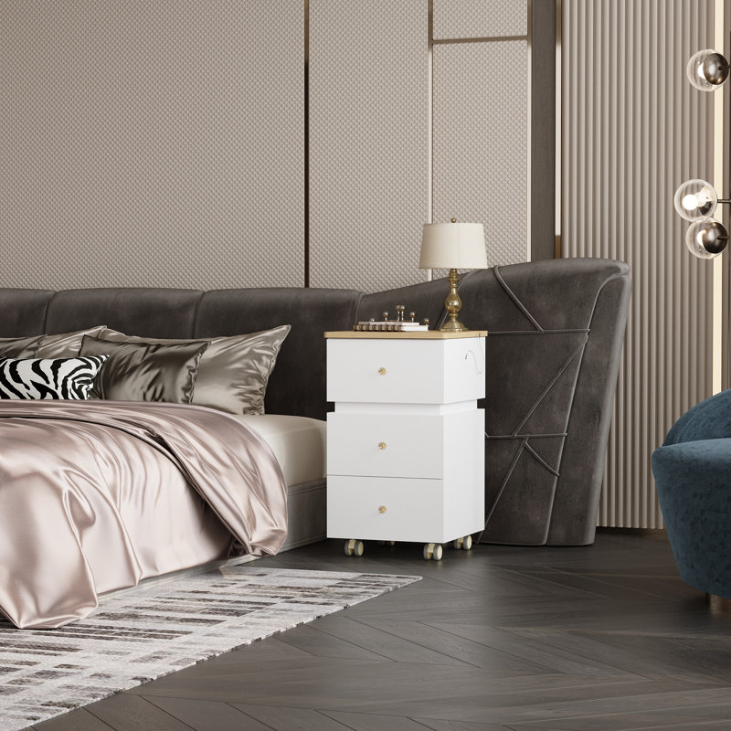 Lifting Vanity Desk With Flip Top Mirror And 360°Rotation Top