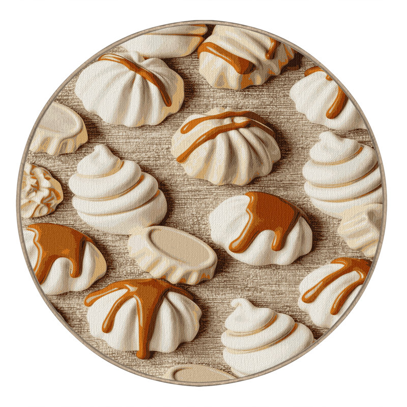 Tapis lavable Panna cotta, Rond 7 pi