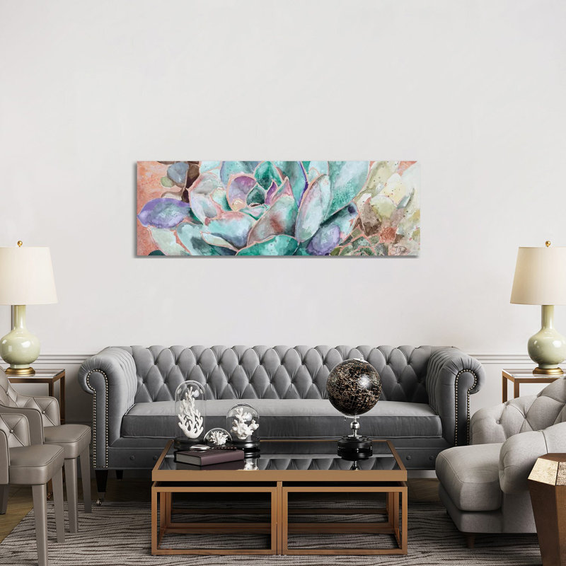 Desert Flower On Terra Cotta by Patricia Pinto - Wrapped Canvas Panoramic Print, 50.8cm H x 152.4cm W