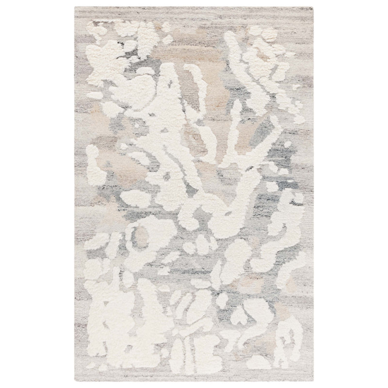 Casablanca 446 Hand Tufted Wool Pile Abstract Rug, Rectangle 4' x 6'