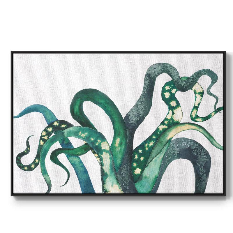 Octo Legs - Reproduction de photo sur toile, H 25 po x l 17 po x P 2 po, Cadre noir