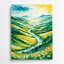 Watercolor Landscape 28 Green Metal Wall Art-704730416