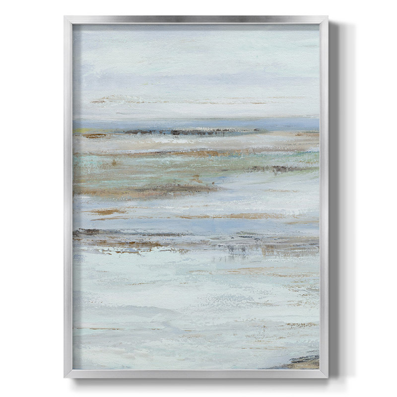 Marécage brumeux I - toile encadrée, Papier encadré argent vieilli, 20" H x 16" W