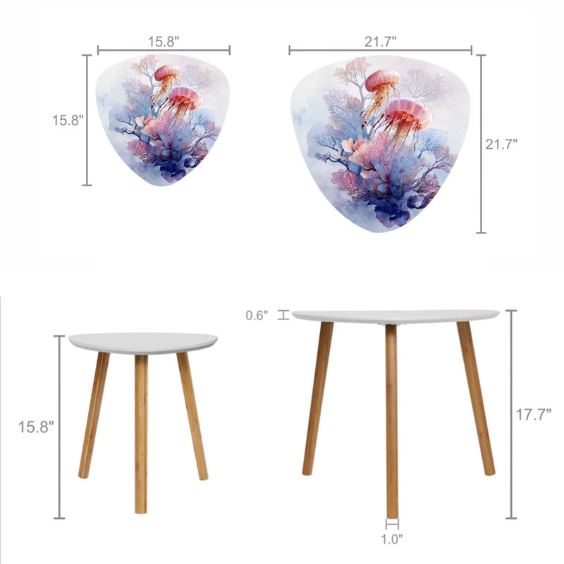 Ensemble de 2 tables basses gigognes Triangle
