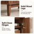 36" Mid-Century Modern Single Bathroom Vanity with Ceramic Sink, Soft-Close Doors and Solid Wood Legs