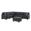 Canapé moderne modulaire en L avec repose-pieds 7 pièces Leo-43202081-43202084