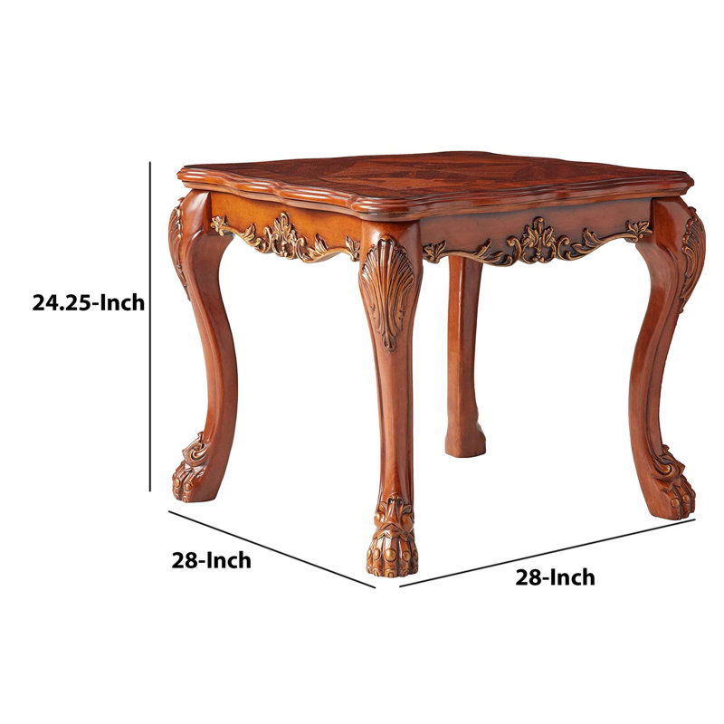 Luyn End Table, Cherry Oak Brown
