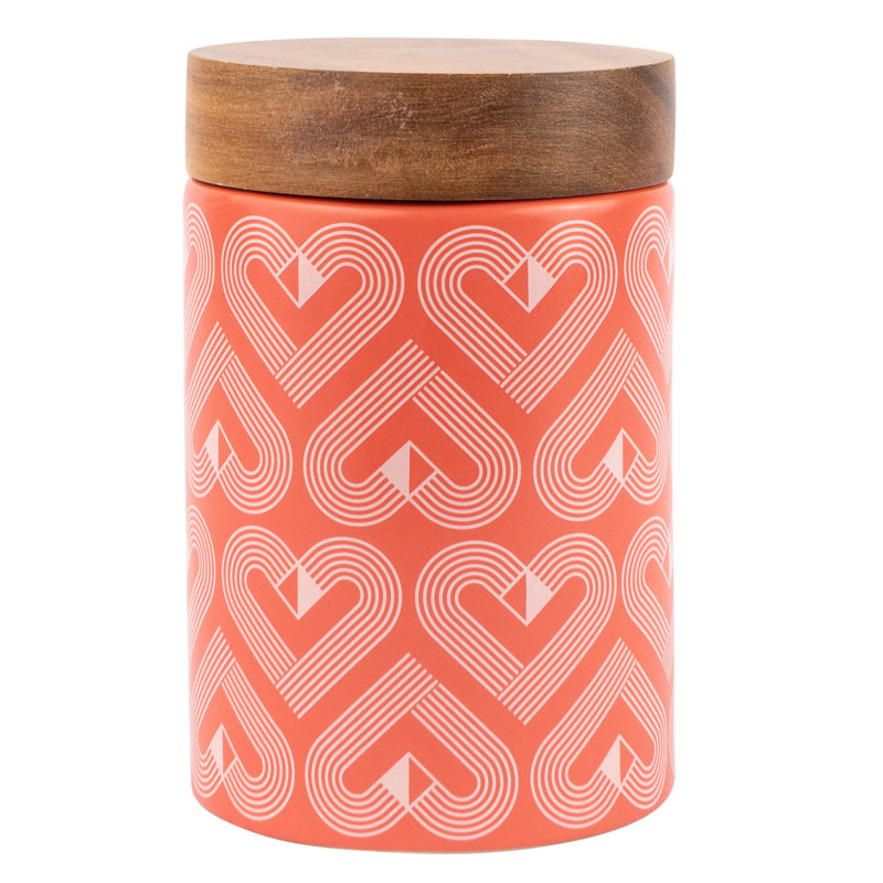 Vibe Ceramic / Porcelain Jar, Coral