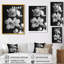 Silhouette de fleur de cerisier noir monochrome - Fleur de cerisier-689670938-689670943