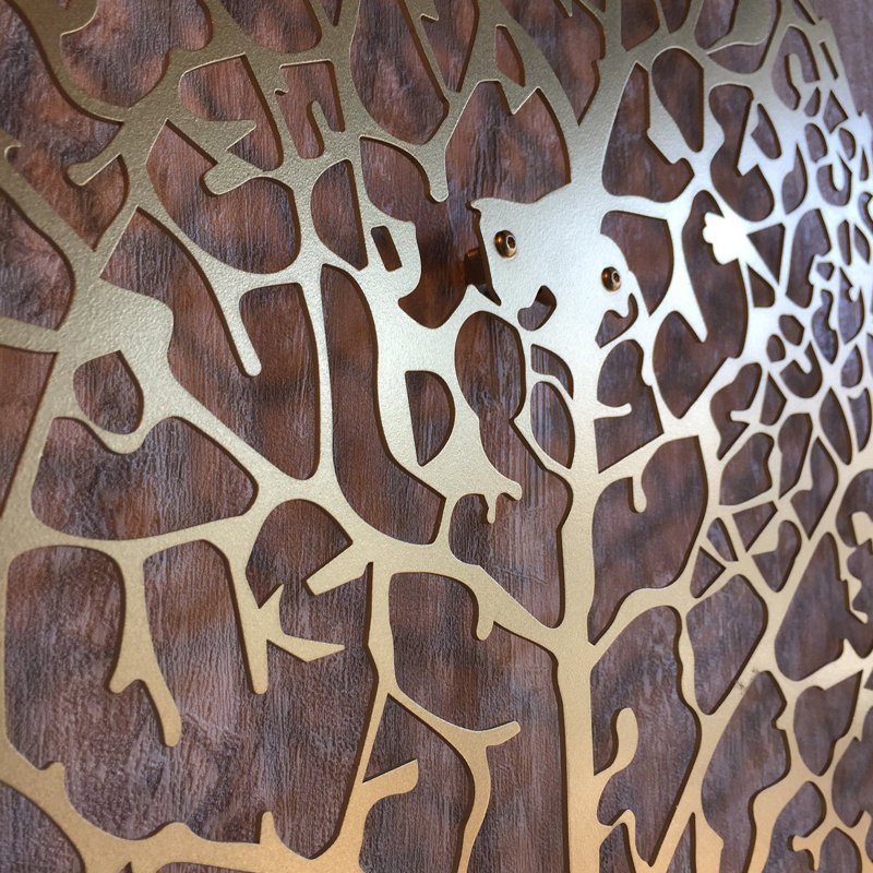 Metal Leaves Wall Art Set - 3 Piece, 37" H x 23" W, Gold