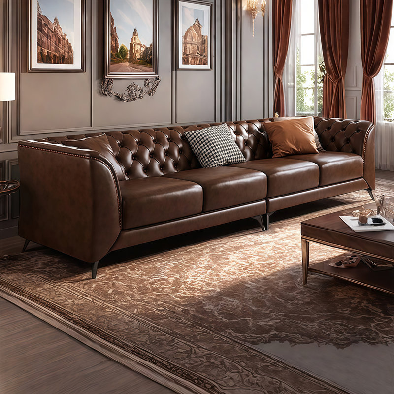 Canapé à lumière droite American American, H 31,49 po x l 110,23 po x P 35,43 po, 4