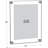 Floating Acrylic Wall Frame with Gold Stand Off Caps: 17" X 22" Graphic Size, Overall Frame Size: 21" X 26"