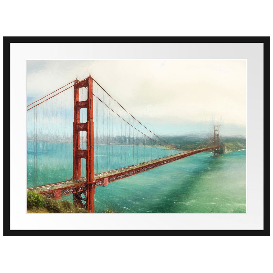 Gerahmtes Poster Golden Gate Bridge