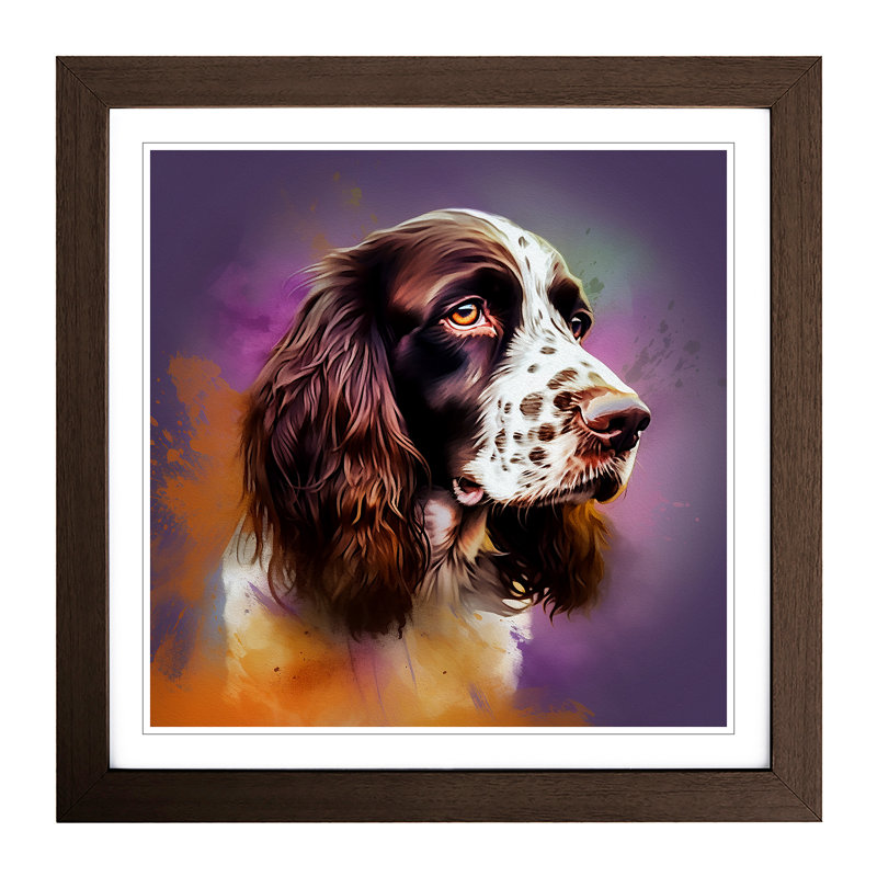 Single Picture Frame Print on Wood, Walnut