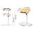 Height Adjustable C-Shape Overbed Table Office Table-1953234538