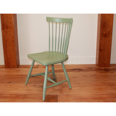 Chaise d'appoint à dossier Windsor en bois massif vert