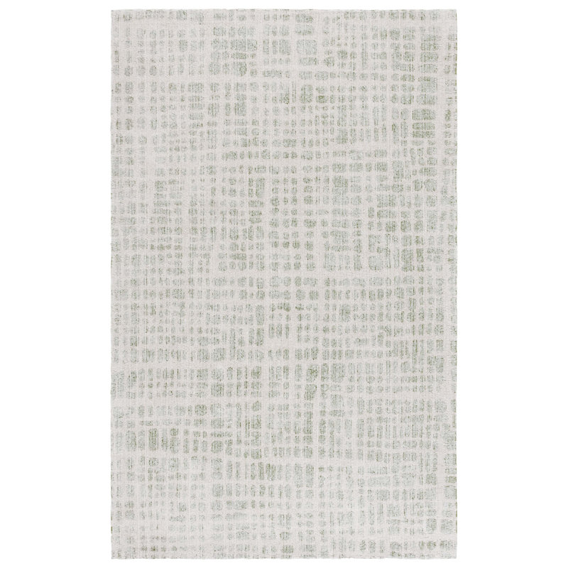 Restoration Vintage 902 Hand Tufted Cotton/Polyester Abstract Indoor Use Only Rug in Green/Ivory, Rectangle 4' x 6'