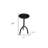 23" Black Iron Pedestal Round End Table