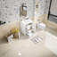Meuble-lavabo avec tablette réglable et cloisons amovibles-121084070