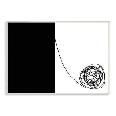 «Simple Abstract Modern Black and White Scribble» par Atelier Posters - impression
