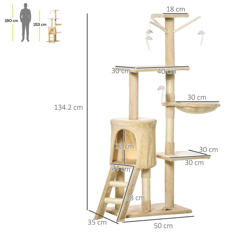 134.20cm H Cat Tree